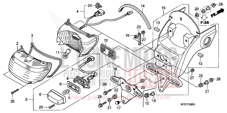 HECKLEUCHTE von Shadow Aero CANDY GLORY RED-U (R101) von 2007